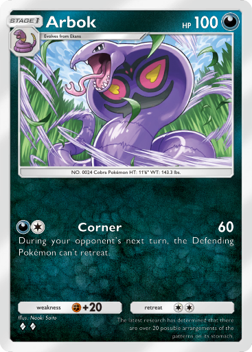 arbok pokemon card price Top 15 Ekans & cards Check my website to find graded cards for sale. #pokemon #pokemoncards #pokemoncardsseller #pokemoncardssale #hobby If the Defending Pokmon has fewer remaining HP than Dark Arboks Arbok (A2b 46/72) - Shining