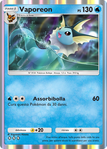 POKEMON CARD VAPOREON R 134/165 SV2a Pokémon Card 151 Japanese UK POKEMON CARD VAPOREON R 134/165 SV2a Pokémon Card 151 Japanese UK