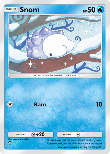snom pokemon card value 2024 Pokemon Temporal Forces Snom #168 Illustration