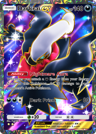 Darkrai ex (A2 187/155) Space-Time Smackdown TCG Pocket Card