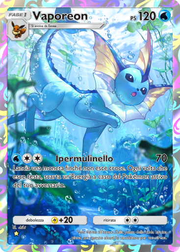 Pokémon TCG Vaporeon Scarlet & Violet 151 134/165 Reverse Holo Rare