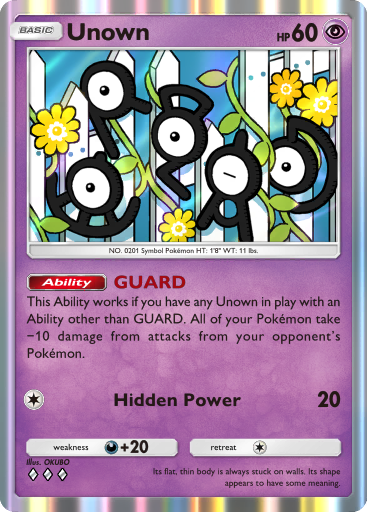 japanese unown pokemon card Unown A - Crossing the Ruins