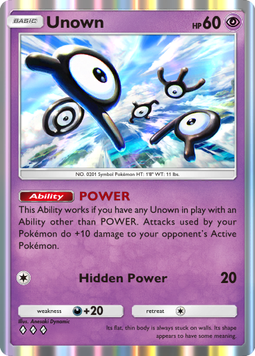 pokemon cards unown Q Neo Destiny (N4) #59 PkmnCards you may search your deck for a card with Unown in its name and put it onto your Bench Pokemon Single Card Sun AND