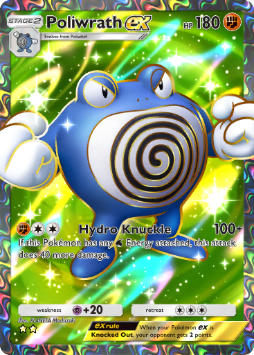pokemon poliwrath card Poliwrath 1999 Pokemon Base Set 1st Edition Holo Rare #13 PSA Authenticated 8 Card