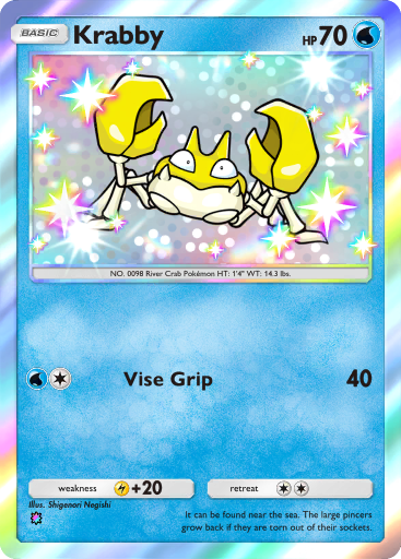 rare krabby card [Error] #51 Prices | Pokemon Fossil Krabby Foil Pocket Monsters Rare