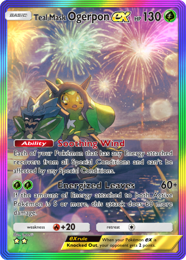 211 167 pokemon card Pokemon Twilight Masquerade Teal Mask Ogrepon EX 211/167 SIR Alt NM